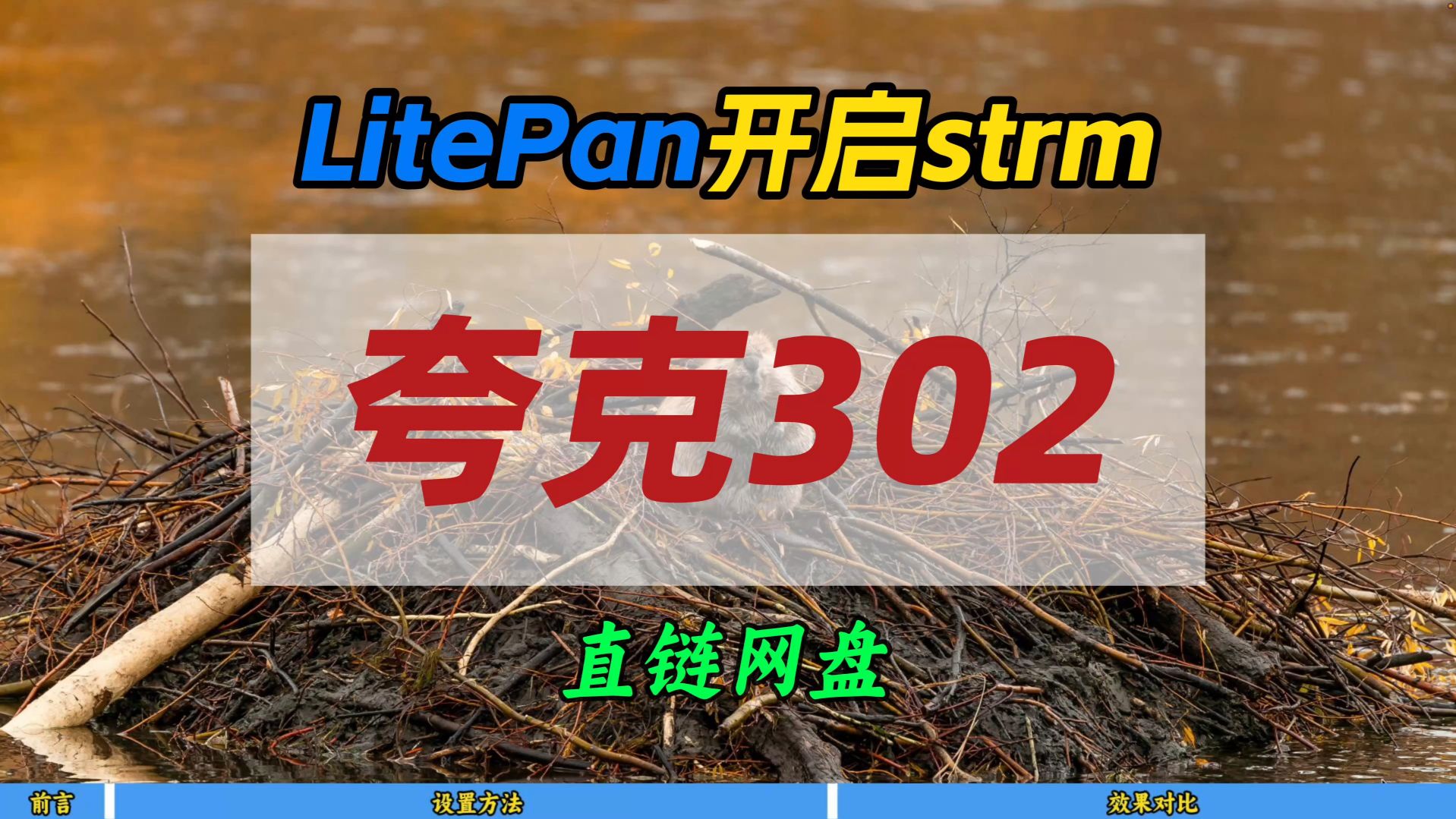 LitePan开启strm夸克302功能~直链网盘~